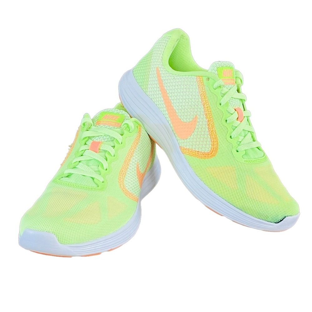 Nike Revolution 3 Women’s Size 7.5 
Green/Orange